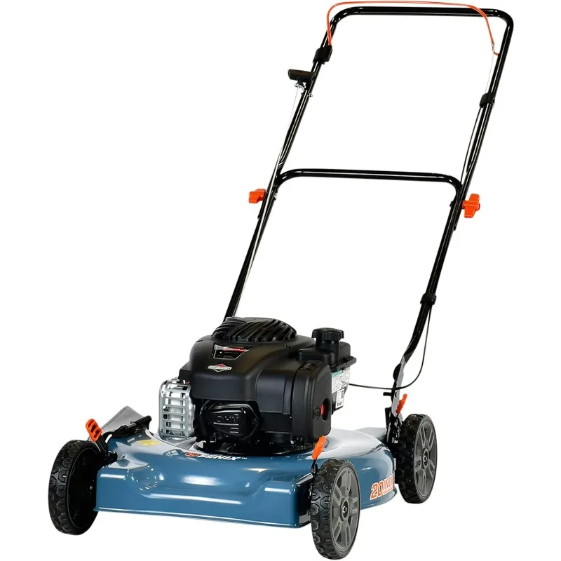 20-Inch Gas Lawn Mower with 125 cc 4-Cycle Briggs & Stratton Engine, Side Discharge, 5-Position Single Wheel Height Adjustment