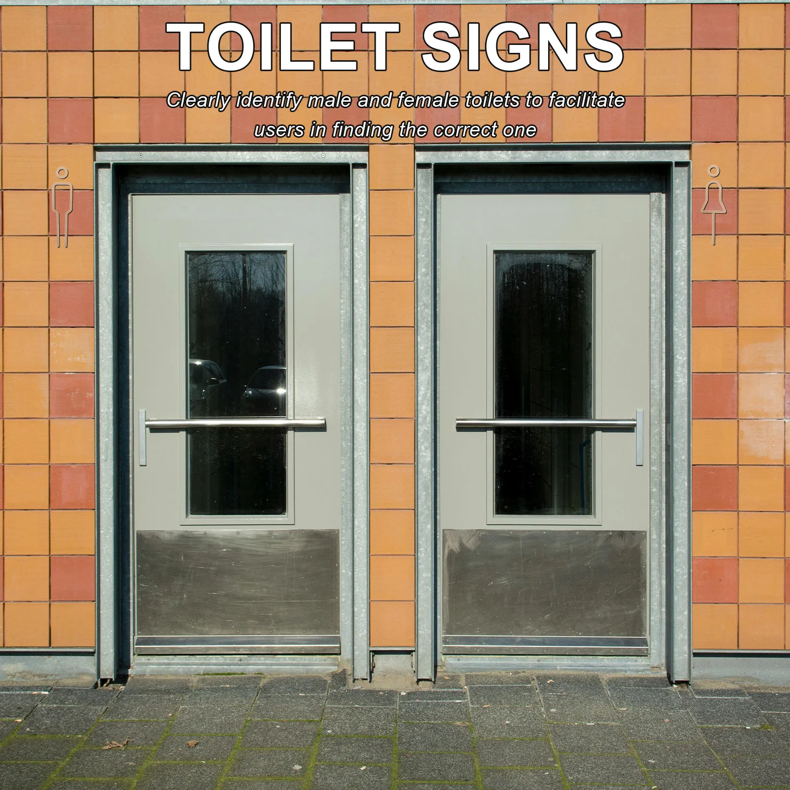 

1Set Male Female Bathroom Sign 3D Toilet Door Frame Decoration Luxury Finish Restroom Identification Marker Funny