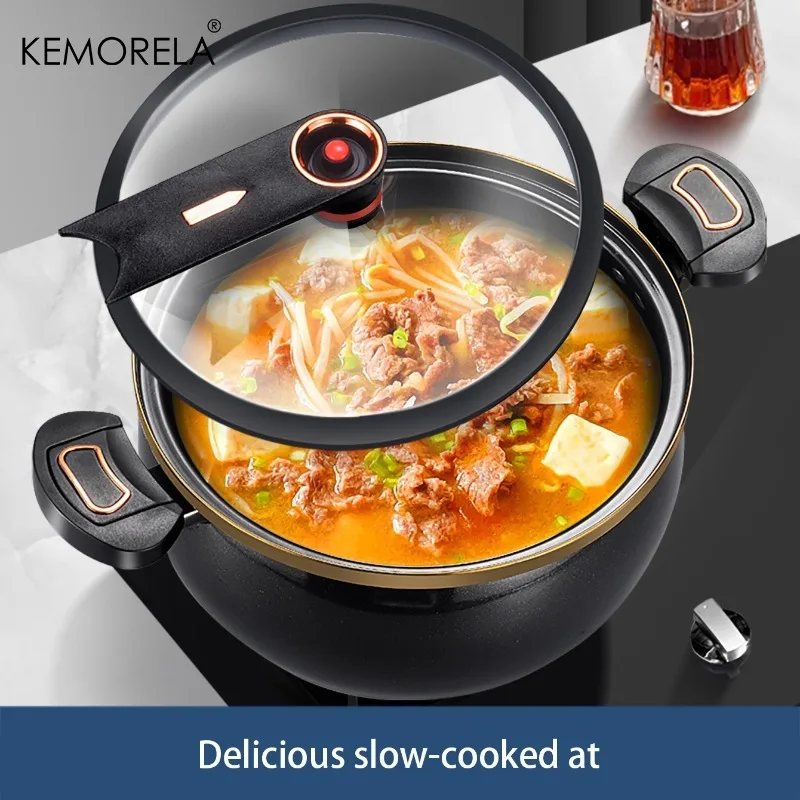 1PCS Multi-Functional Soup Pot Household 7L Large Capacity 26cm Stewing Soup Pot Non-Stick for Induction Cookers and Gas Stoves