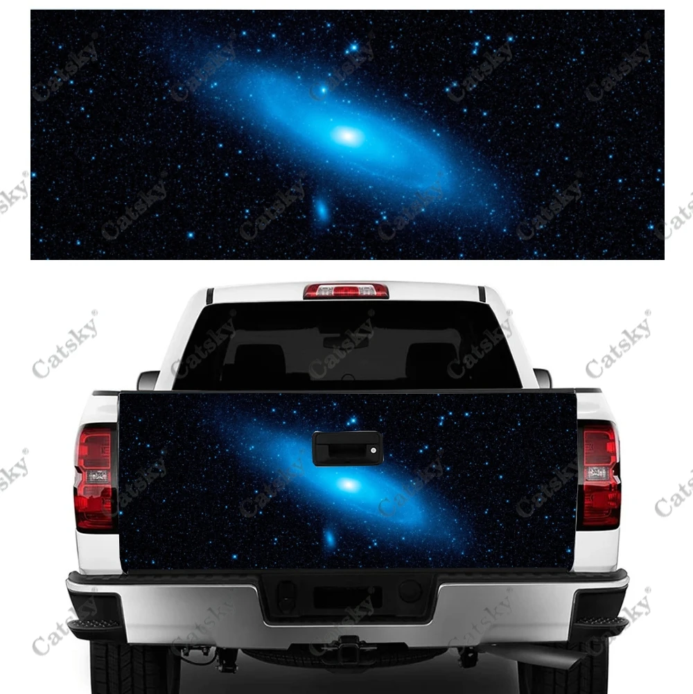 Mysterious Space Night Car Tail Trunk Protect Vinly Wrap Sticker Decal Auto Hood Decoration Engine Cover for SUV Off-road Pickup