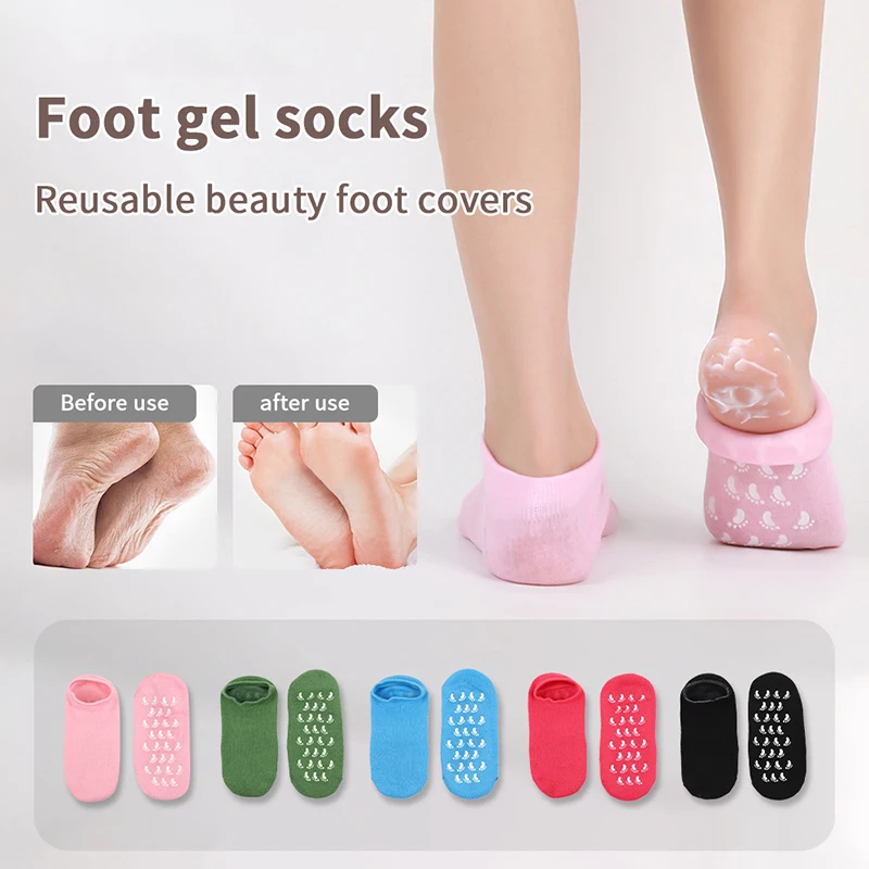 1Pair Intensive Moisturizing Essential Oil Socks & Gloves Set for Overnight Dry Cracked Feet Hand Repairing Nourishing Skin Care