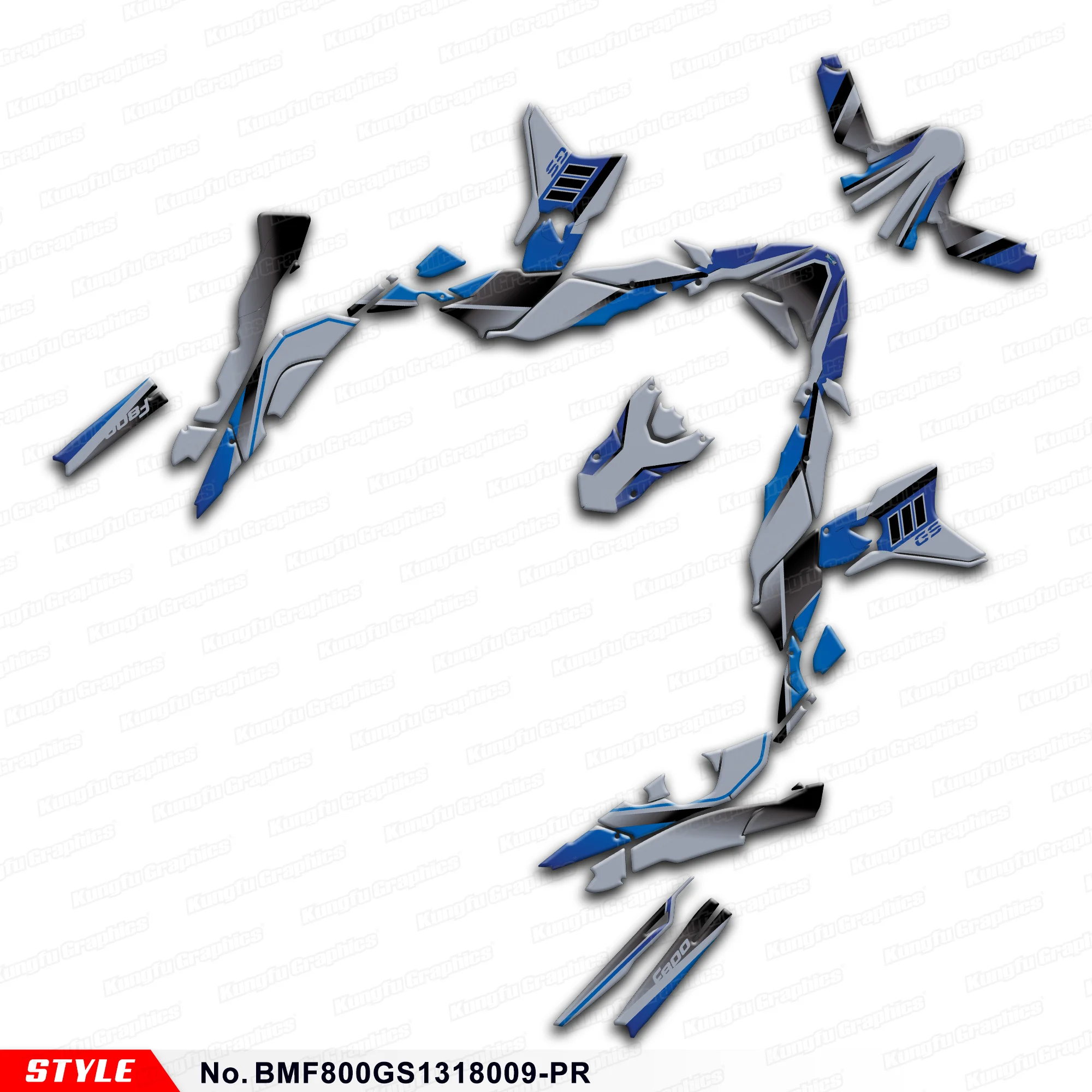 

JY RACING Customised Stickers Complete Adhesive Decals for F800GS F800 GS 2013 2014 2015 2016 2017 2018, BMF800GS1318009-PR