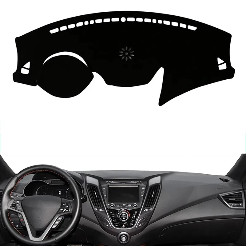 

For Hyundai Veloster 2012-2017 Dashboard Sun Protection Mat Light-Proof Pad Center Console Sun Pad Car Accessories
