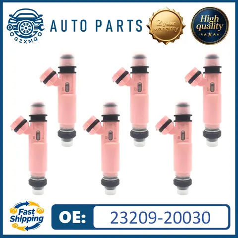 6pcs 23209-20030 Fuel Injectors for Toyota for LEXUS Solara Highlander Sienna Camry RX400H RX300 ES300 3.3L 3.0L V6#23250-0A020