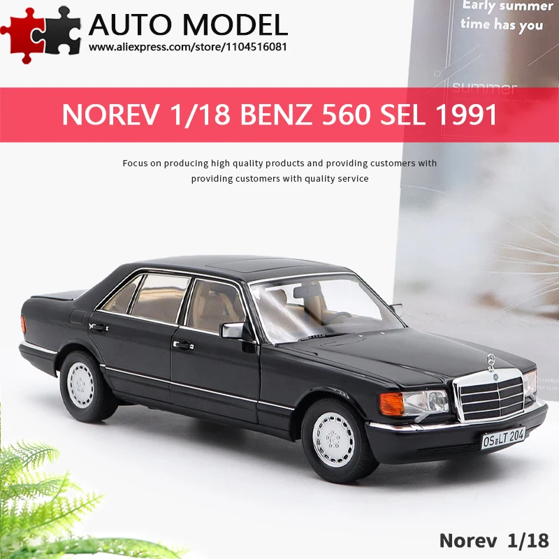 

Коллекционная модель автомобиля Mercedes-Benz 560 Sel W126 S-класса шестого поколения 1991 года, винтажный автомобиль, реплика, литая металлическая модель Norev 1:18 с полностью открывающимися дверями, статическая модель для взрослых и мальчиков, подарок 