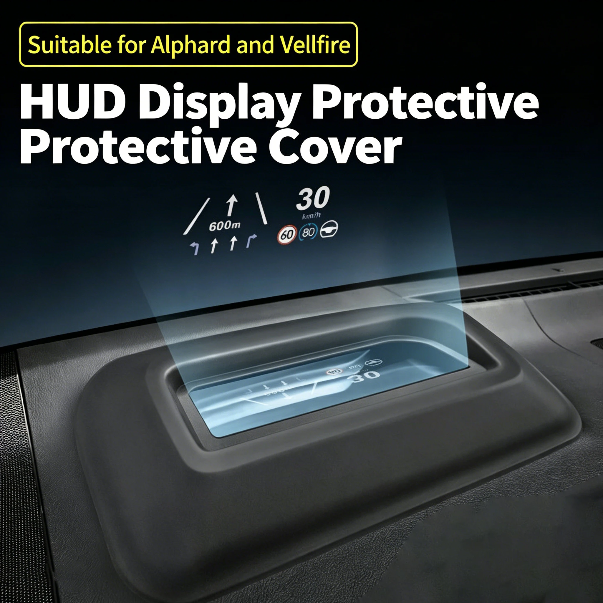 

Защитный чехол для проекционного дисплея (HUD) автомобиля Toyota Alphard Vellfire 40 Series, пылезащитный экран, аксессуары для интерьера