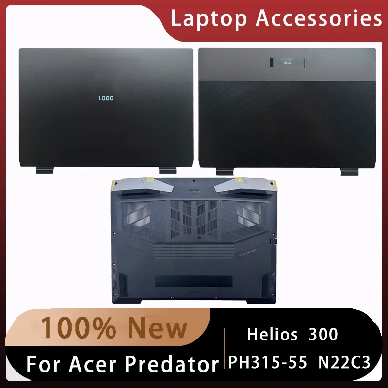 

Новинка для Acer Predator Helios 300 PH315-55 N22C3; Сменные аксессуары для ноутбуков, задняя крышка ЖК/нижняя часть с логотипом