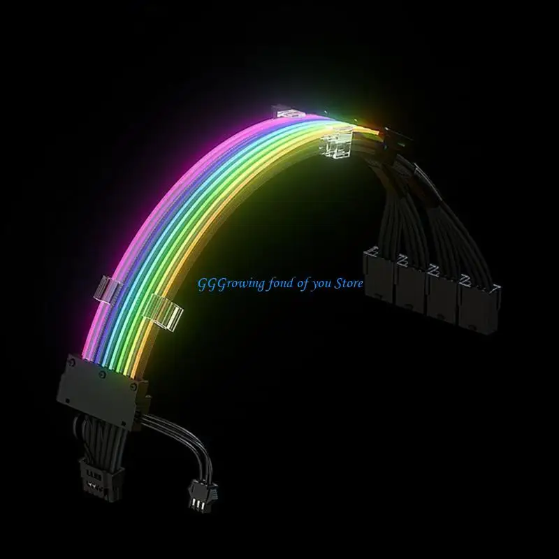 

H9EB ATX3.0 PCIE5.0 Модульный кабель мощности до 8PIN ARGB 16AWG. Высокий кабель питания Argb 16AWG