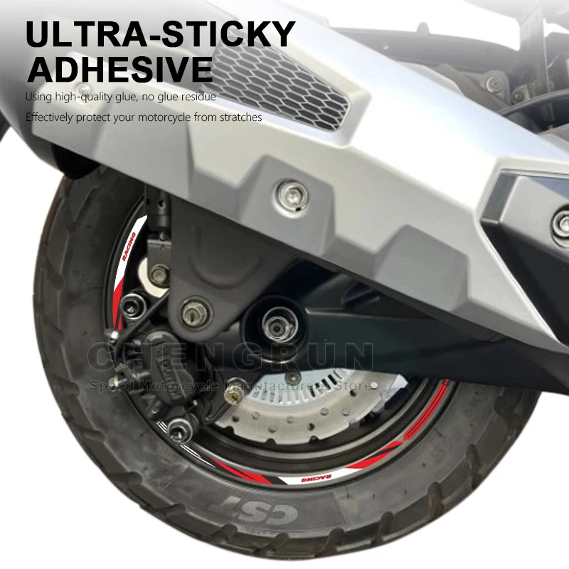 Motorcycle Wheel Sticker 14 13 Inch Rim Strip Waterproof Tire Tape for Kymco DTX 360 Accessories DTX 125 DTX360 2023 Decals view 5