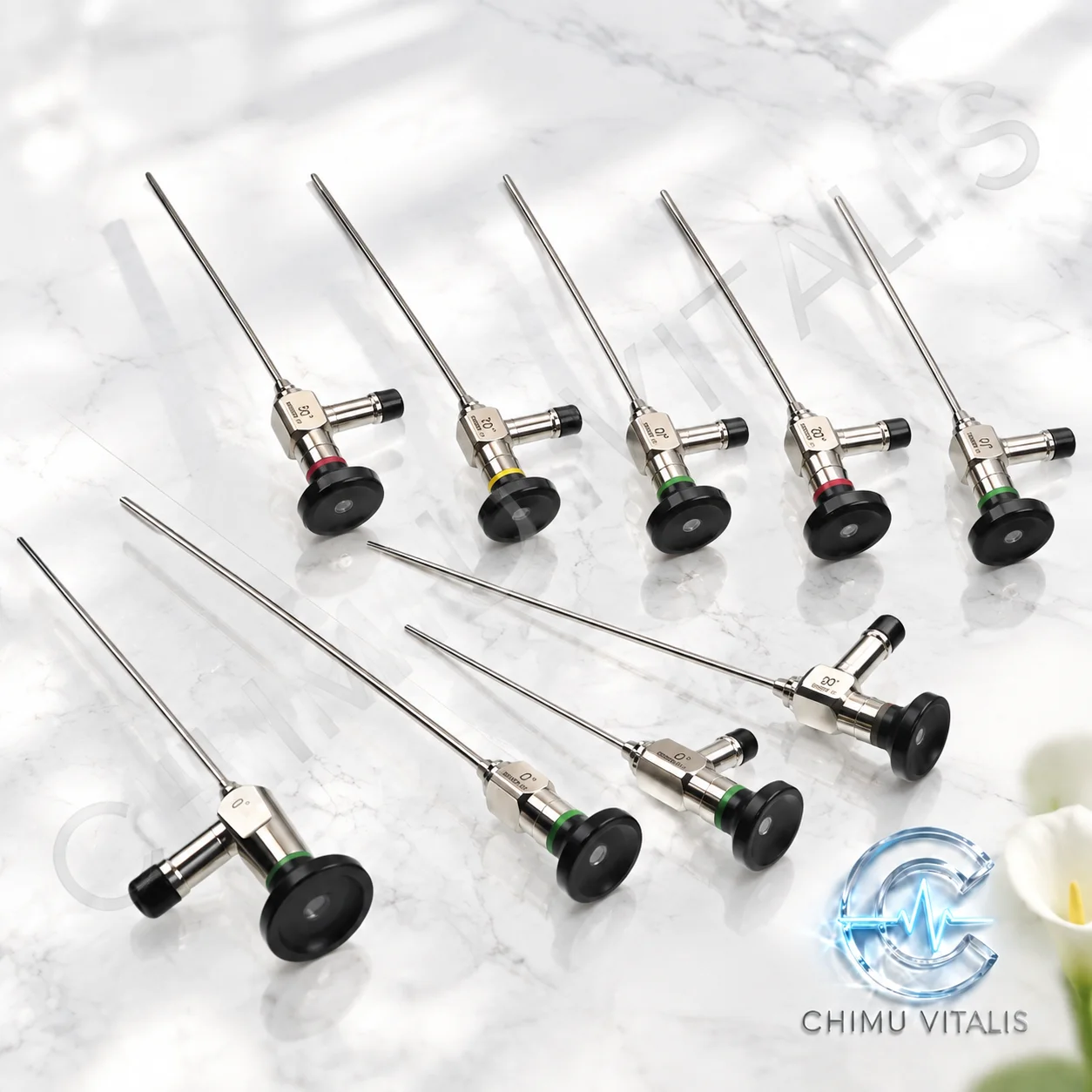 【CHIMU VITALIS】 Rigid ENT 0-90 Degree HD Optical Lens Φ2.7mm Φ4mm for Sinus Larynx Veterinary Surgery