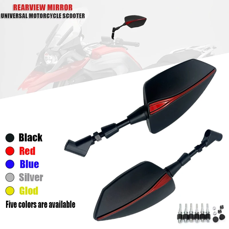 Universal Adjustabale Rearview Rear View Mirrors Side Mirror For DUCATI MONSTER 400 620 695 696 750 795 796 821 937 1000 8/10mm