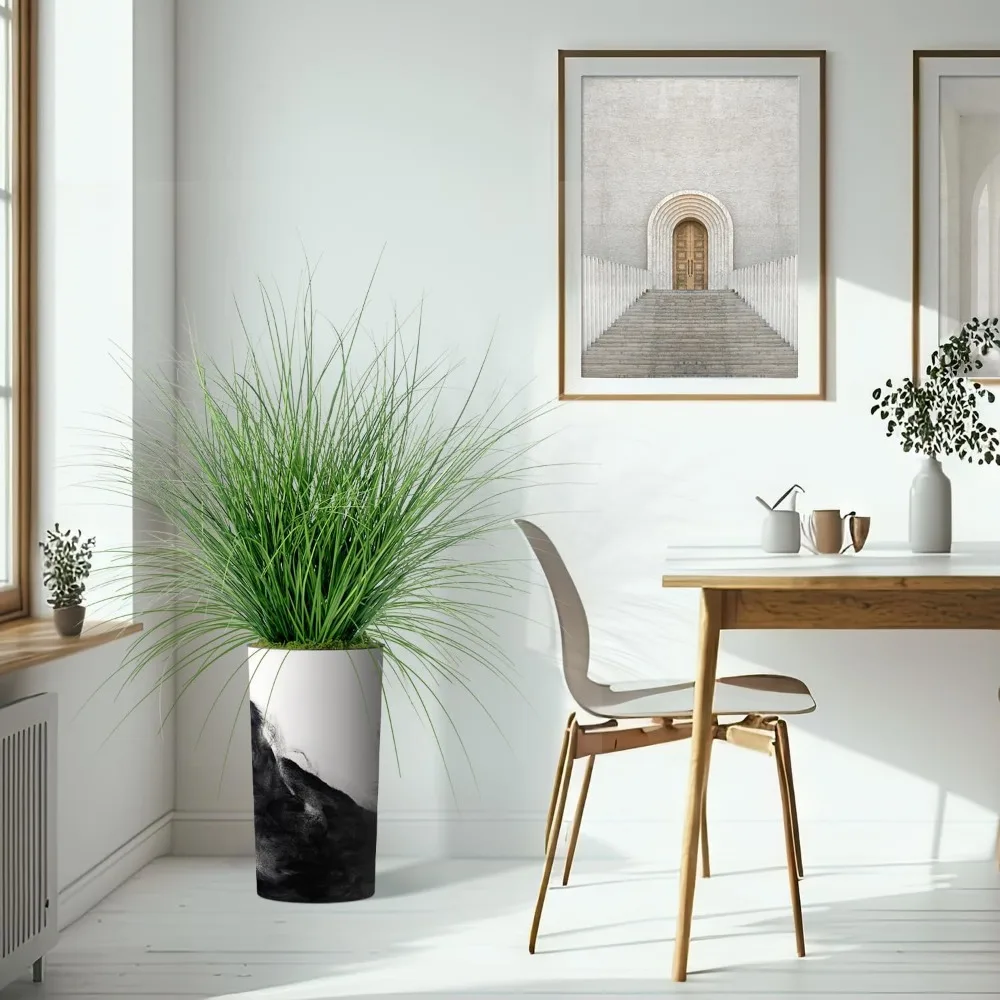 شجرة حرير عشب البصل الاصطناعي للمنزل والحديقة، طويل القامة 55 زارع ديكور داخلي وخارجي