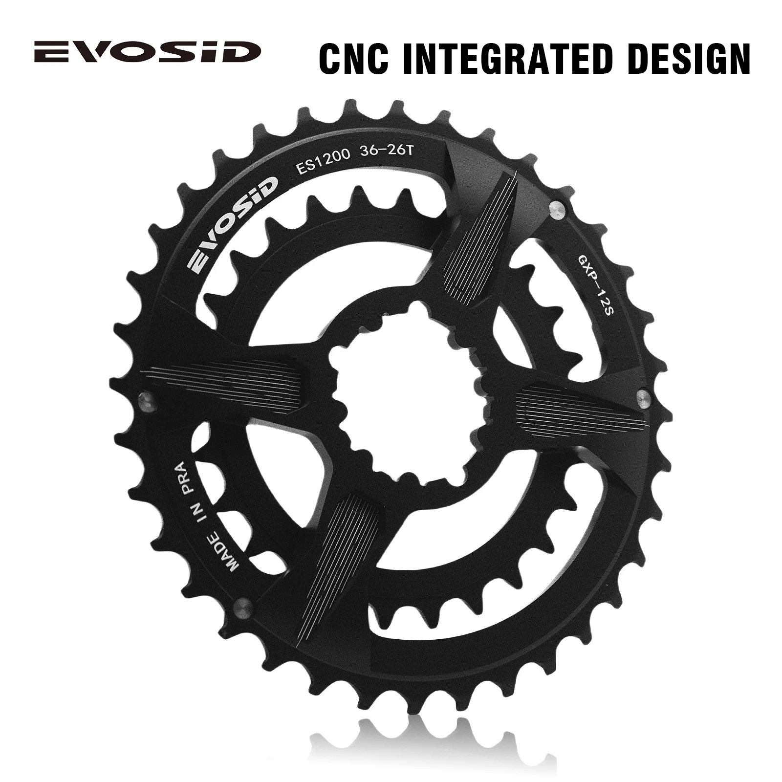 ZEROING MTB Bike Chainwheel 2 x 10 / 11 / 12s Chainrings 36-26T 38-28T Double Disc CNC for SRAM 11/12S