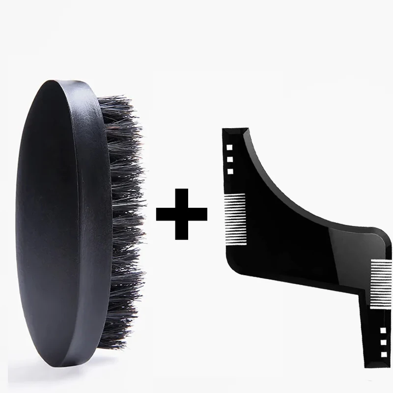 

Natural Combs Beard Eco Friendly Shaving Brush Beard Comb for Men Beard Mustache Repair Bristle Hair Professional