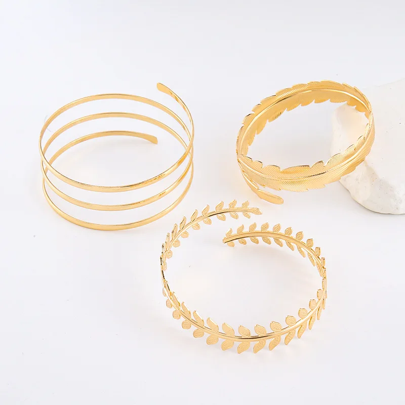 Bohemian Ethnic Style Women's Bracelet Travel Photography Accessory Unique Arm Jewelry Fashionable Alloy Silver Gold Plated