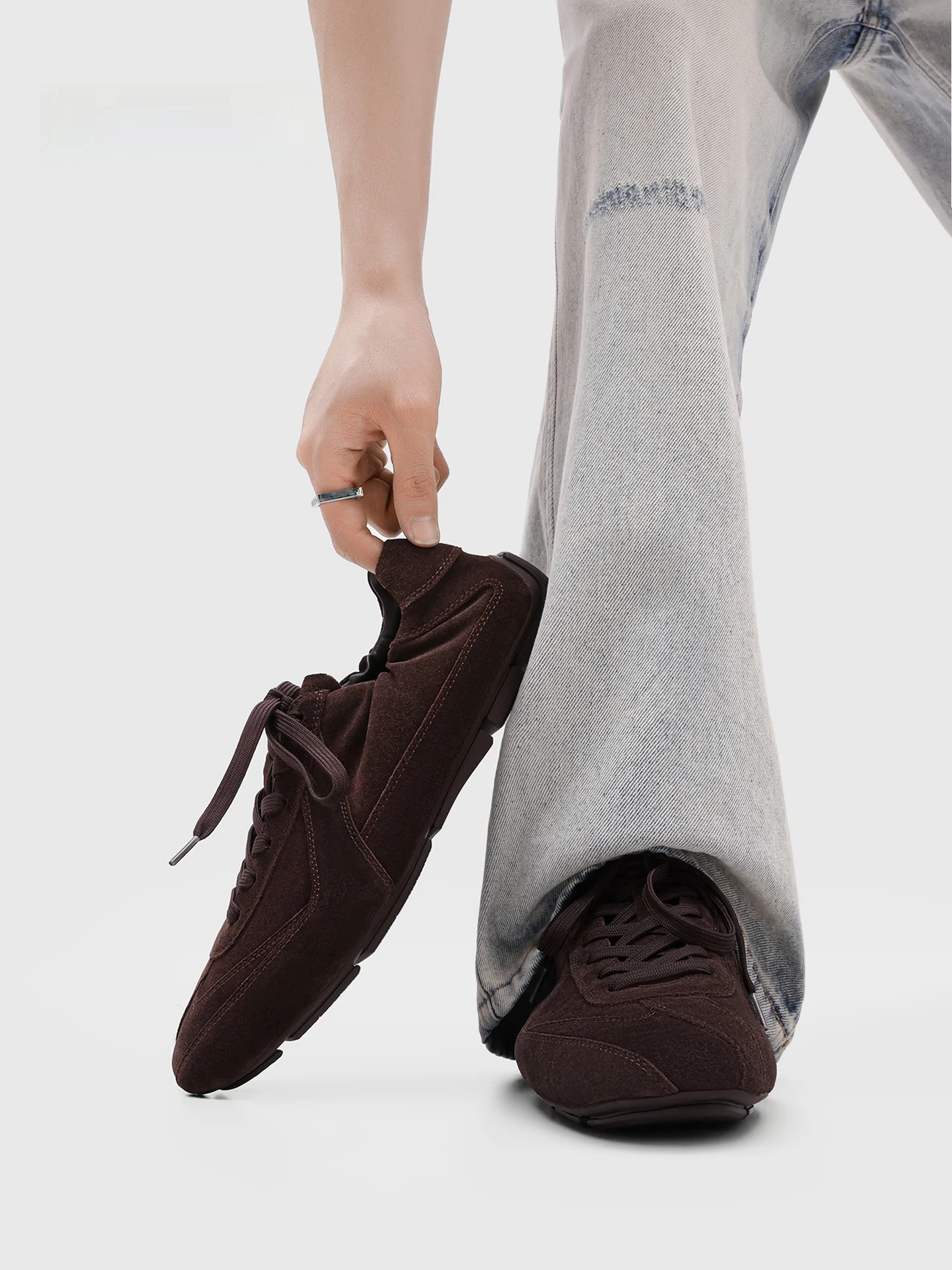 Zapatos Casuales Puk Chen Retro de Suela Plana con Superficie de Terciopelo, Zapatos De Xin con Punta Cuadrada para Viajar al Aire Libre, Zapatillas Bajas