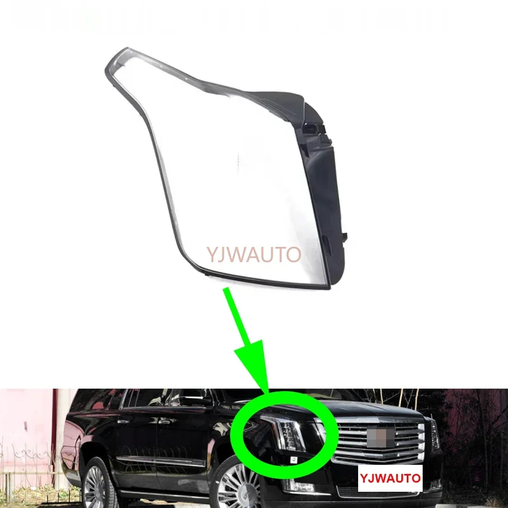 For Cadillac Escalade 2015 2016 2017 2018 2019 Headlamp Cover Car Headlight Lens Glass Replacement Front Lampshade Auto Shell