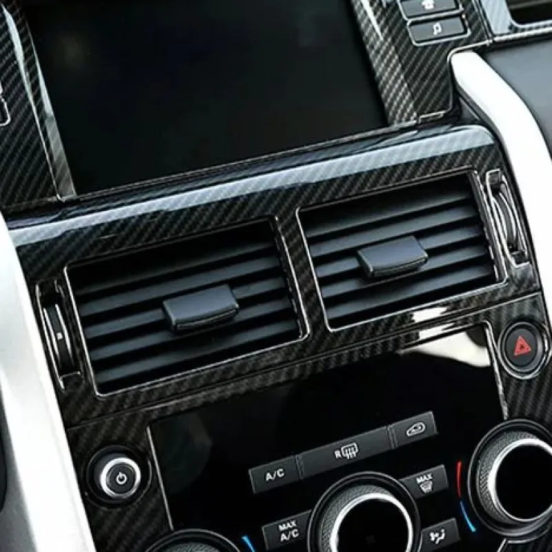 

Car Console Air Outlet Frame Trim Carbon Fiber Color Sticker For Land Rover Discovery Sport 4 2015-2019 Interior Accessories