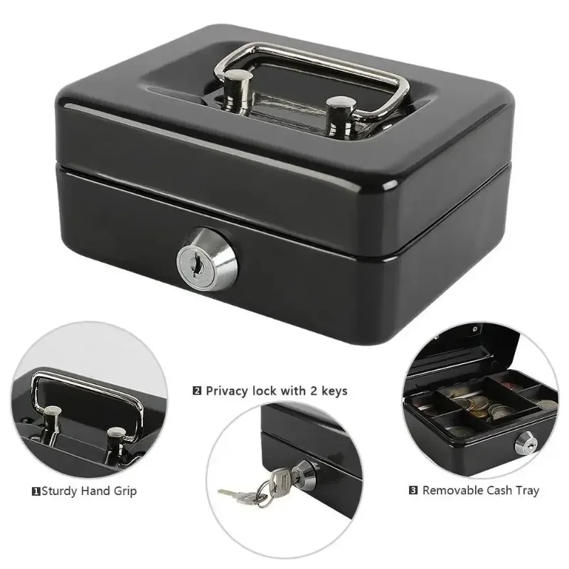 Protable Key Safe Box Key Locker Safe Home Shop Steel Safe Money Box Security Cash box Storage Hidden Coin Money Jewellery