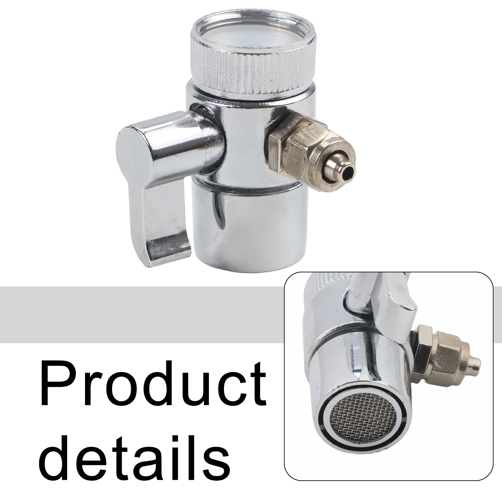 

1 Pc Faucet Diverter Valve M22 Silver Above Counter Water Filter For 1/4" RO Tubing Water System Home Appliance Accessories
