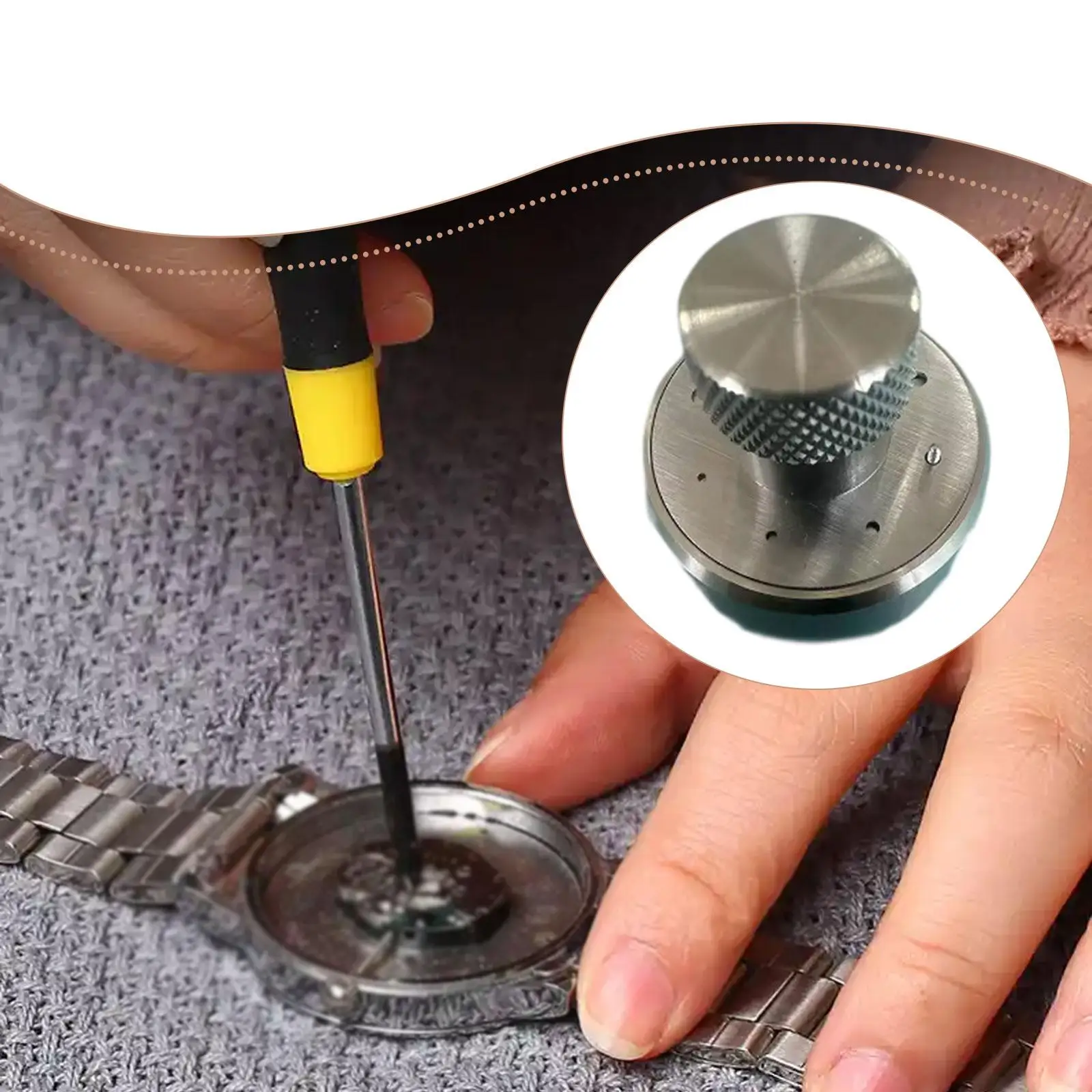 

Stainless Steel Watch Screw Shortener Fixture Tool for Small Screws Professional Watch Repair Kit Eyeglass Modification