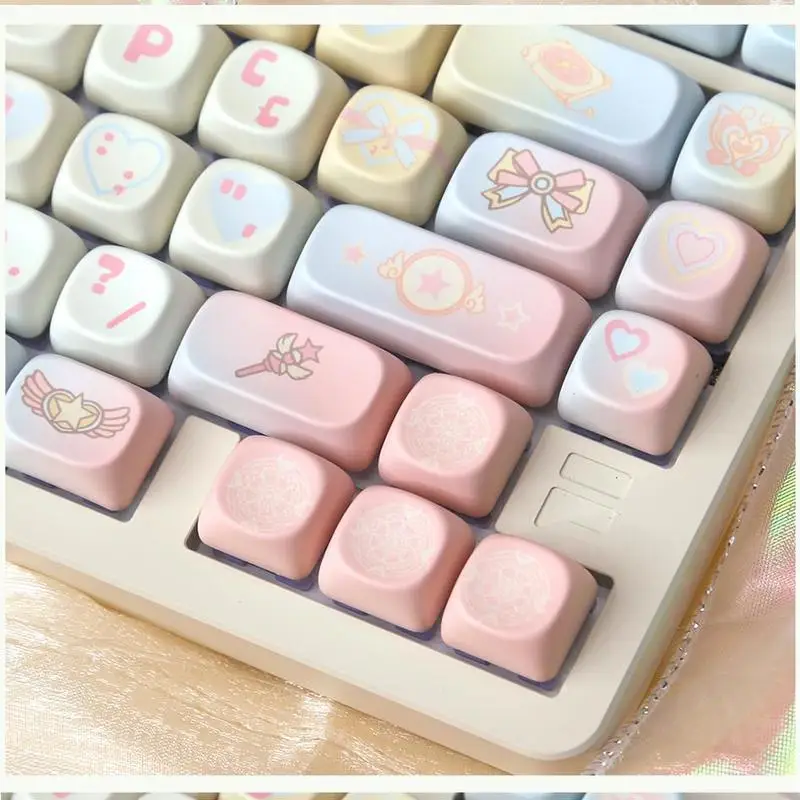 Magical Urala Girl Theme Keycap 131key Moa Cherry Profile Pbt Hot Sublimation Mechanical Keyboard Animation Peripheral Keycap