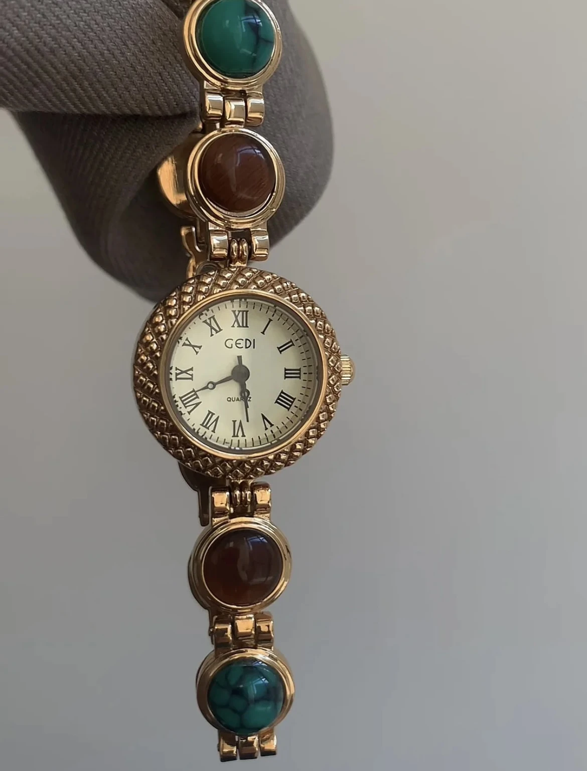 Orologio da polso retrò alla moda con orologio turchese dal design squisito per donna, orologio da donna elegante, regalo per donna, regalo femminile