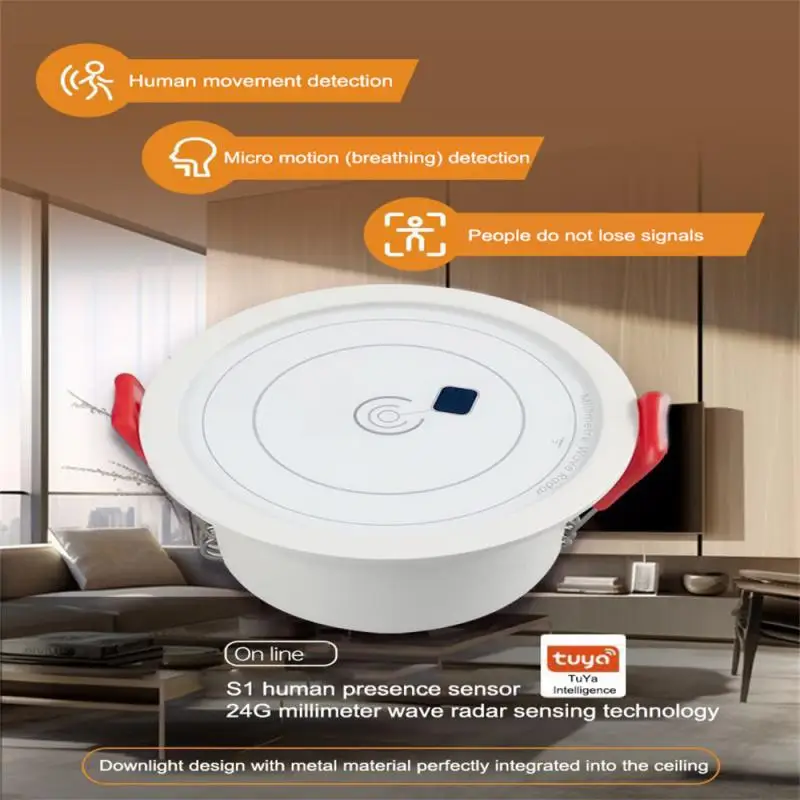 Aubess Zigbee Human Presence Detector Tuya WiFi Smart Human Body PIR Sensor 24/5.8G Radar Detector Microwave Motion Sensors