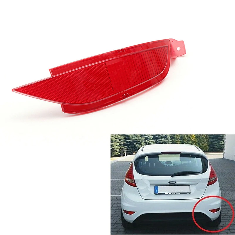 Rear Bumper Reflector Red Left Side (With Bulb) Right Side(Without Bulb) Fit For Ford Fiesta MK7 Hatchback 2008-2012  2011 2010