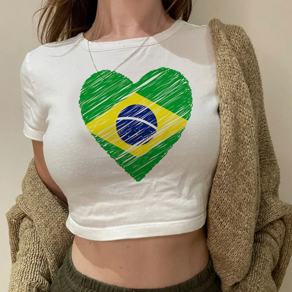 Brazil hippie  fairy grunge  vintage crop top girl vintage trashy hippie 2000s crop top tee