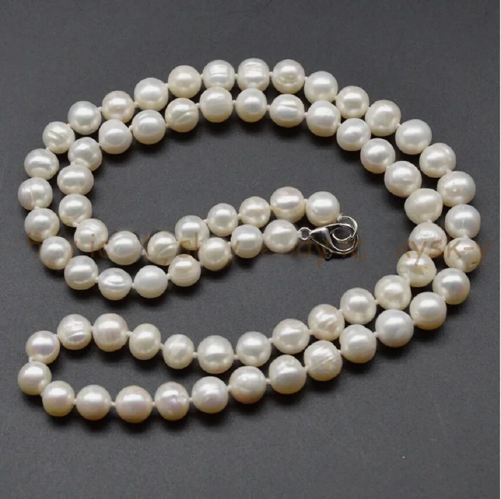 Natural Pure Japanese White Akoya Pearl Long Necklace 14-48 inches