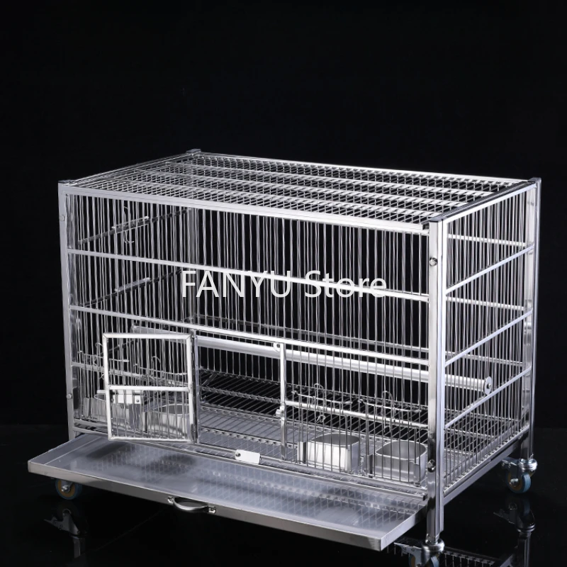 Stainless Steel Large Bird Cages Outdoors Breeding Luxury Portable Bird Cages Budgie Canary Jaula Pajaro Birds Supplies WZ50BC