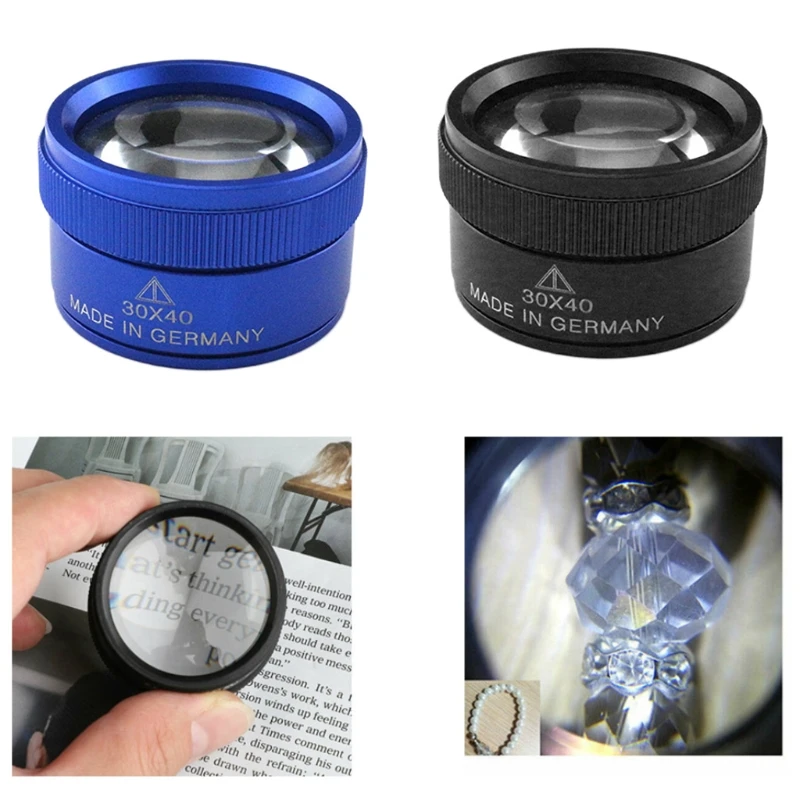 Lupas ópticas 30x, lupa, microscopio bucle, lente lupa, monedas portátiles 94PD