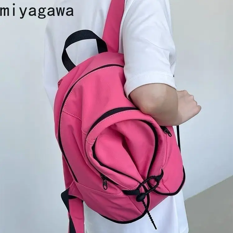 

Miyagawa Functional Korean Fashion Women's Backpack 2024 New Causal Spicy Girl Y2k Backpacks