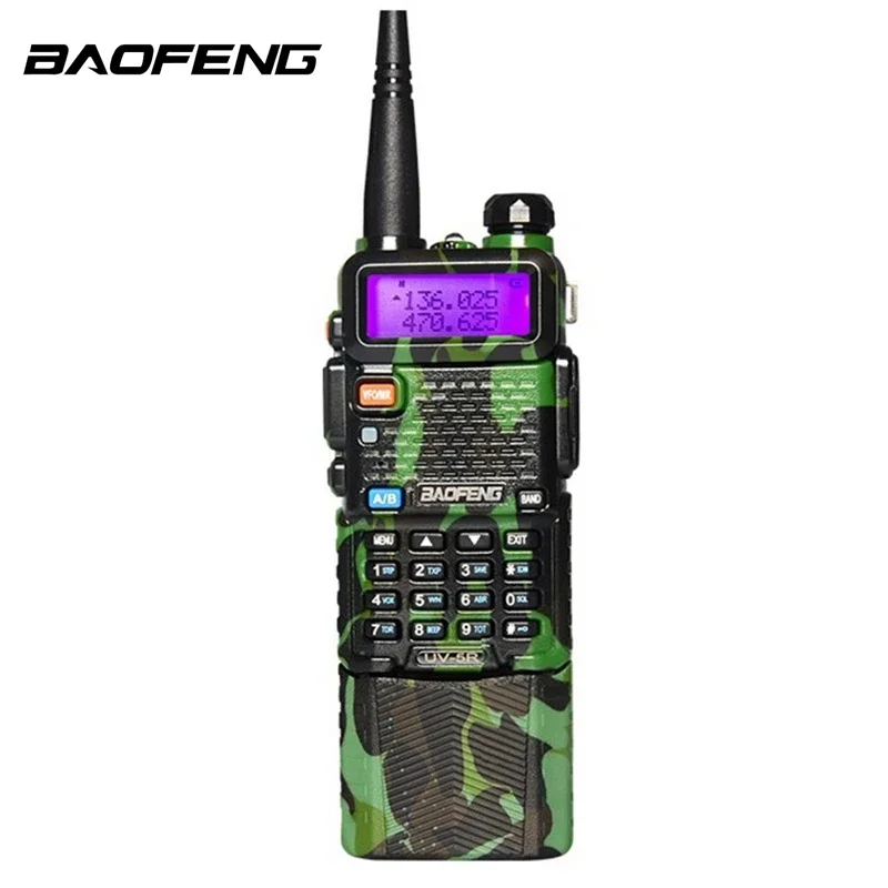 

BaoFeng UV5R двустороннее радио камуфляжное зеленое 1700 мАч 3800 мАч VHF UHF двухдиапазонный дисплей портативный домофон беспроводная связь