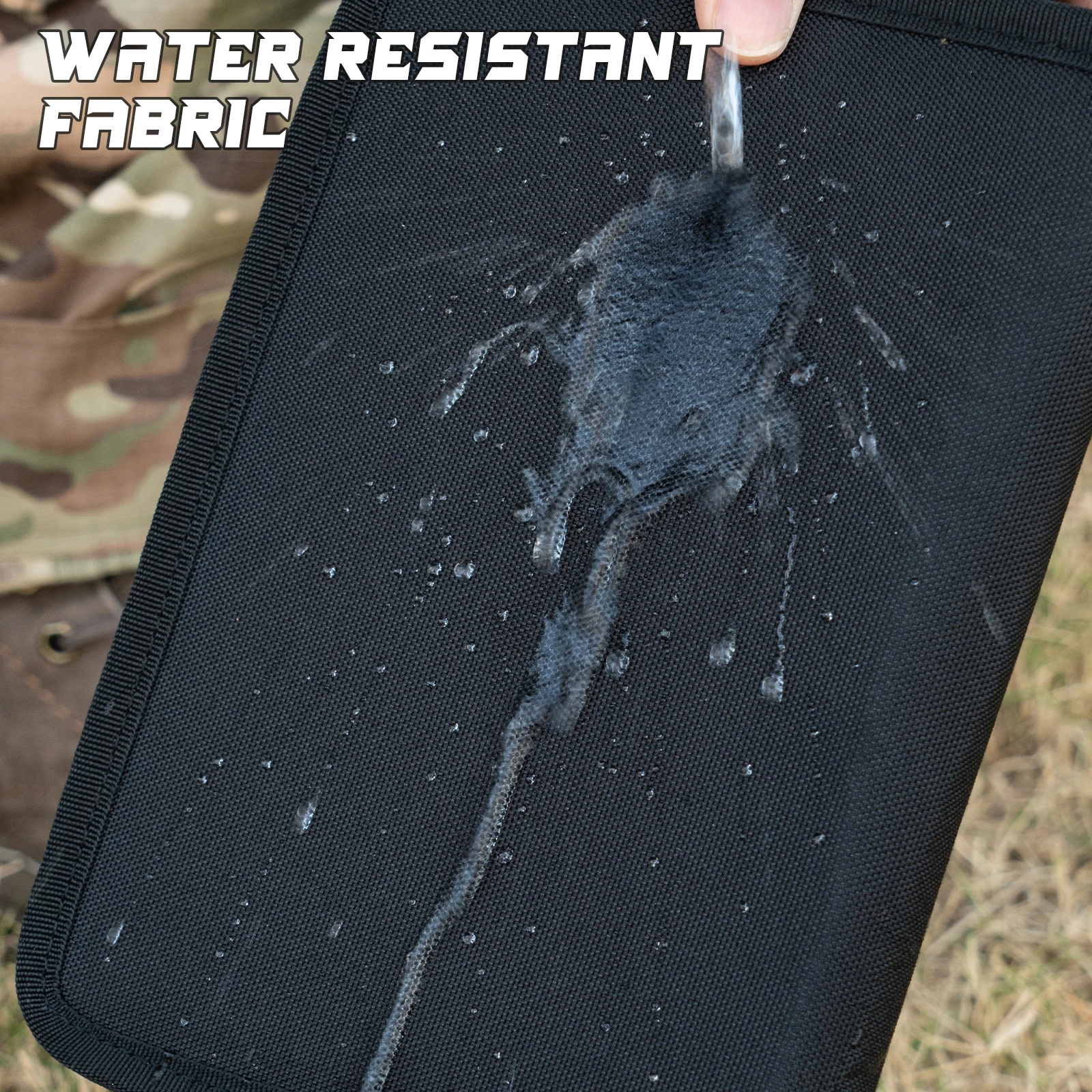 Kosibate Tactical Notebook Cover with Zipper 7.5' X 5' Notebook Cover Log Book Cover for Protecting Notes, Book (Cover Only) view 3