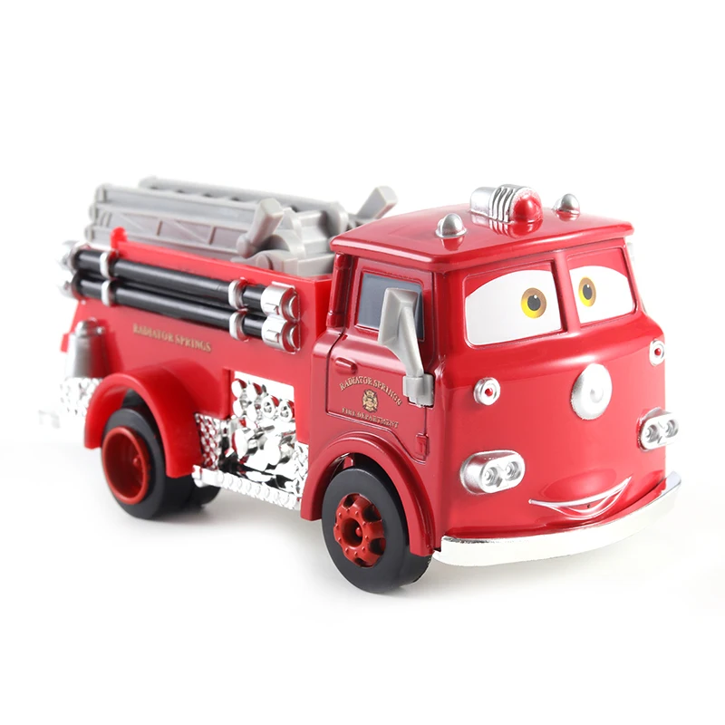 Cars 2 3 Lightning McQueen Mater Sheriff Flo Doc Hudson Rot 1:55 Legierungs-Druckguss-Automodell Kinderspielzeug Geschenk