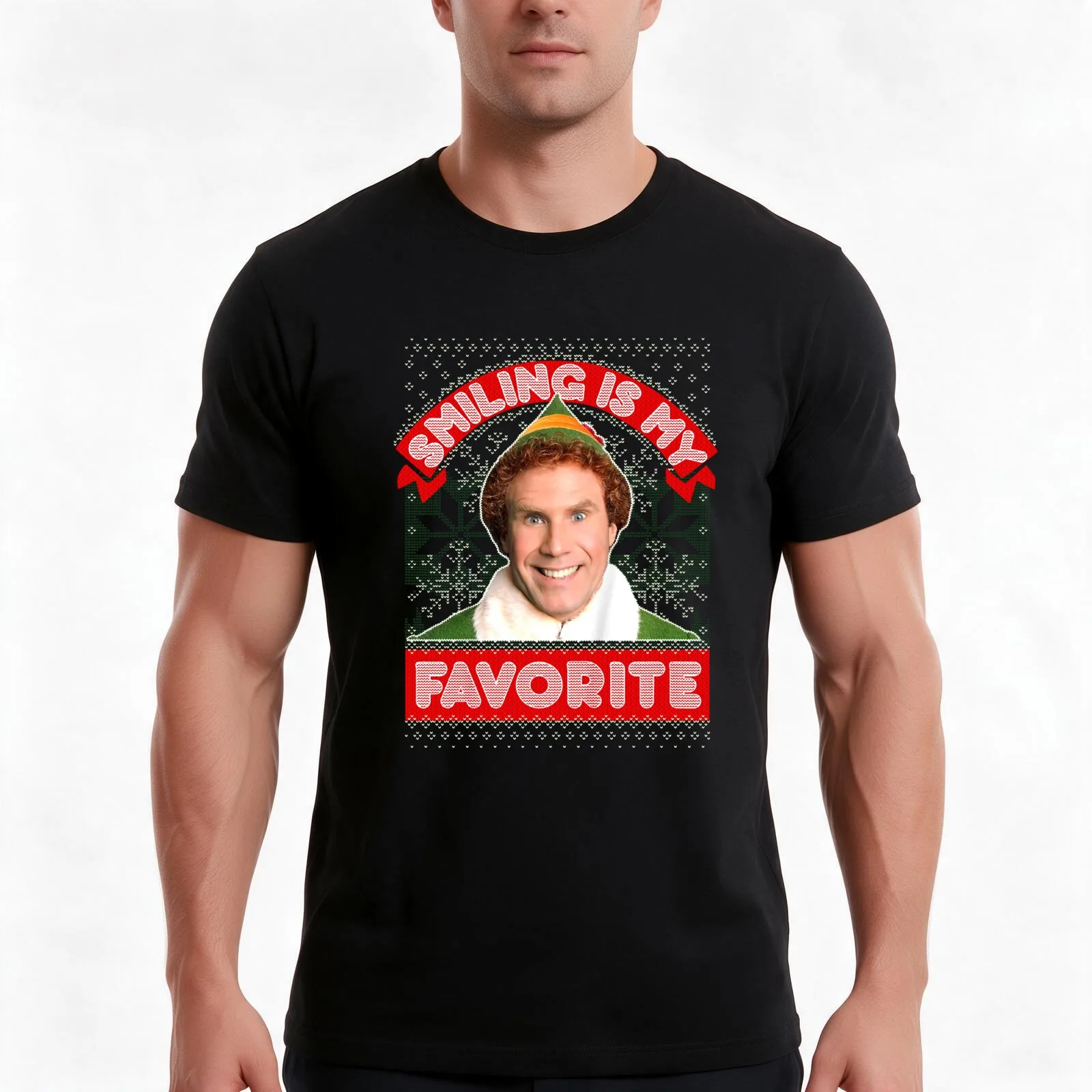 Elf Christmas Movie Buddy Expressions Xmas T-Shirt Summer Casual Cotton Tee Oversized Streetwear Tops Vintage Graphic Print