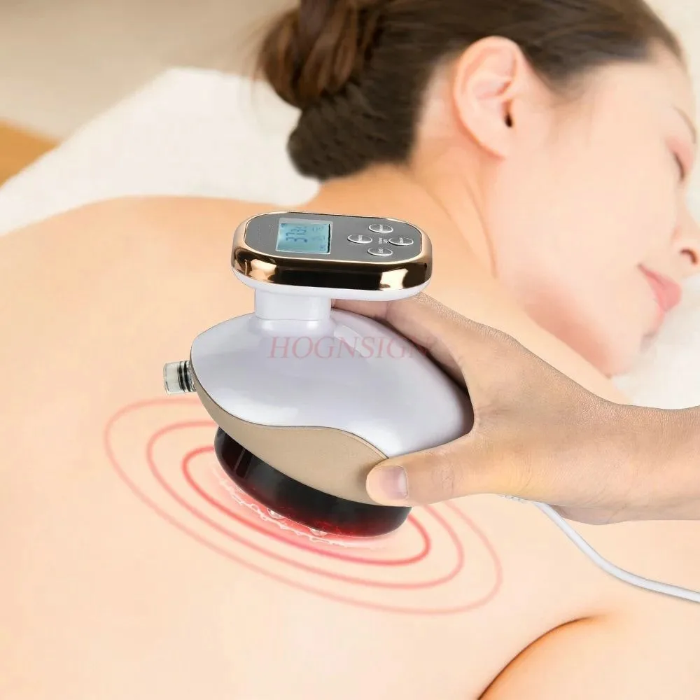 Electric Cupping massage Display Guasha Scraping Body massager Vacuum Cans Suction Cup IR Heating Fat Burner Slimming