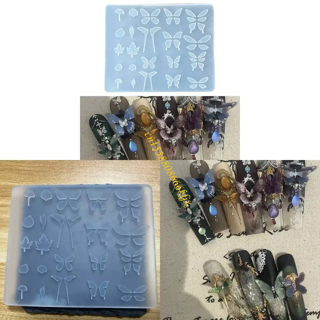 

Художественная -ювелирные украшения для бабочек на силиконовой марки для многоразового использования для искусства для ногтей