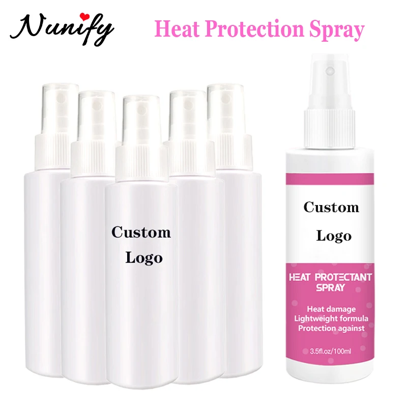 10Pcs Add Logo Hair Heat Protectant Spray For Protect Hair From Flat Iron & Hair Dryer 100ml Thermal Protection Spray Hair Shine