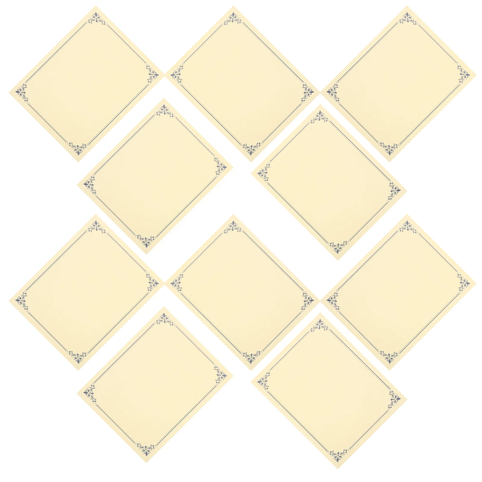 

10pcs Blank Certificate Paper For Award Diploma Printing School Honor Inner Sheets Printable Academic Graduate Certificate Paper