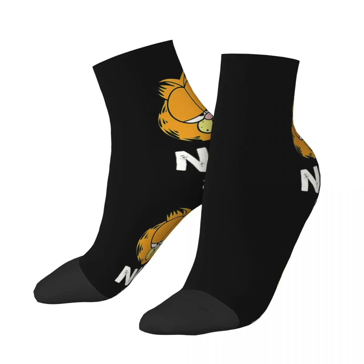 Garfields Nope Dress Socks Men Women Warm Funny Novelty Cat Crew Socks