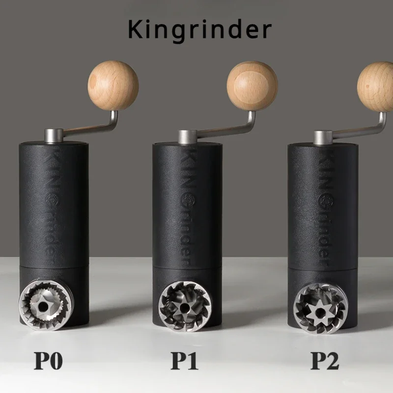 Kingrinder-molinillo de Café Manual P1 P2, molinillo portátil de precisión, manual, italiano, hecho a mano, molinillo doméstico para granos de café