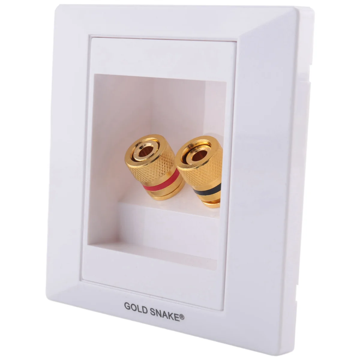 A06K SODIAL(R)Wandsteckdose mit 2-Klinken-Lautsprecher, Weiß