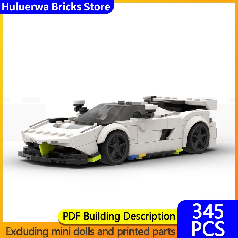 

Модель скоростного гоночного автомобиля MOC, строительные кирпичи, Jesko Attack, гиперкар, модульная технология, детские праздничные подарки, сборка игрушек, костюм