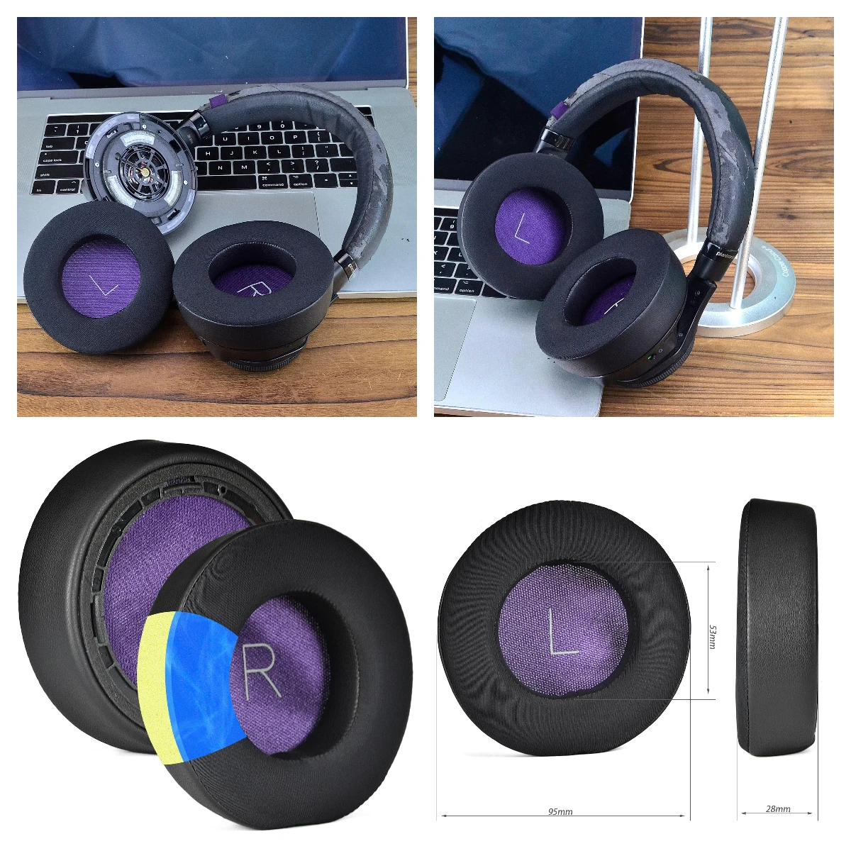 Replacement Ear Pads Cups Earpad Memory Foam Cushions For Plantronics BackBeat Pro Wireless Headphones Headset Cooling Gel