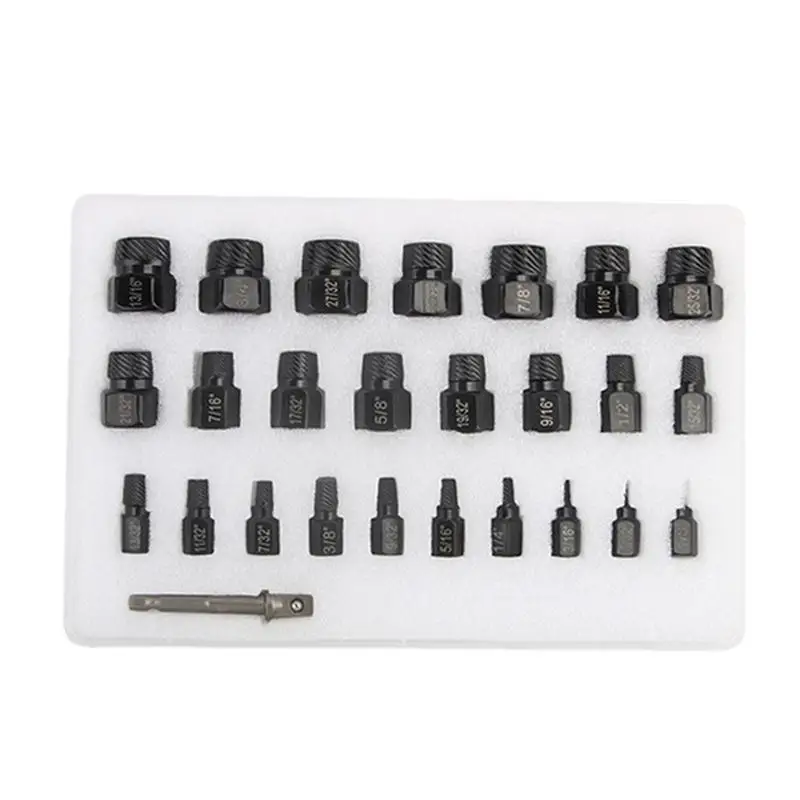 

Damaged Screw Extractor Carbon Steel Stripped Screw Remover Set Broken Bolt Stud Remover Woodworking Tools