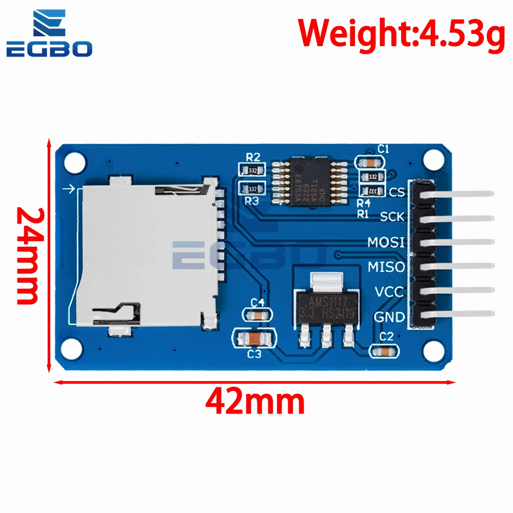 1pcs/5pcs For Micro SD card mini TF card reader module SPI interfaces with level converter chip for arduino