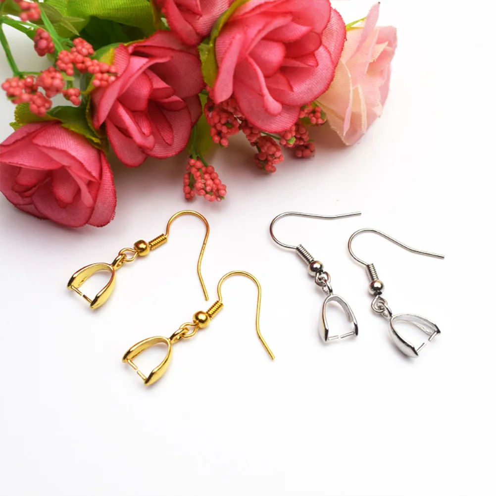 40 Pcs Earring Findings Hook Women Earrings Stainless Steel Tone Hooks for Miss